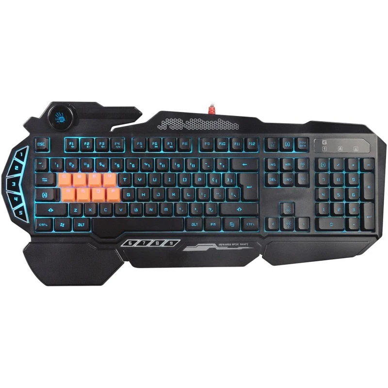 Клавиатура A4 Bloody B318 черный USB Multimedia for gamer LED