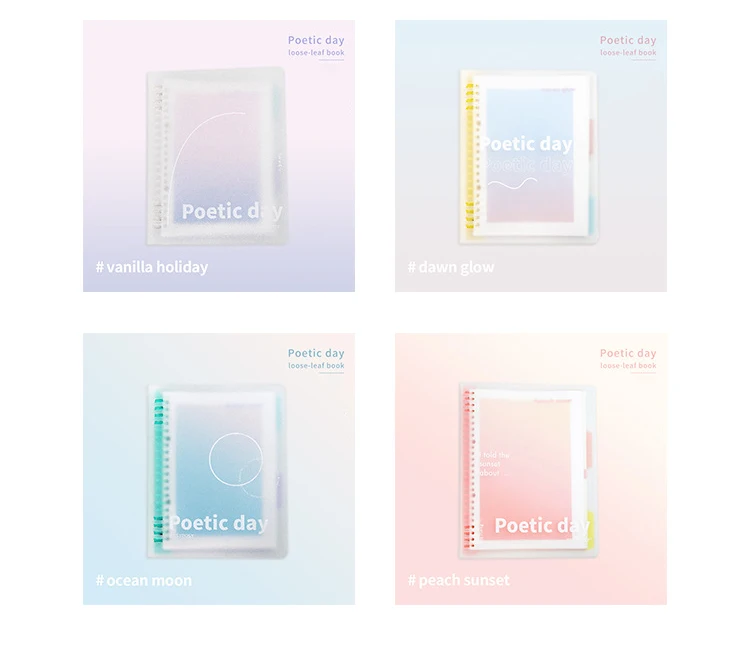 Bloco de Notas Kawaii Tamanho Gradiente Cadernos Diário Agenda Planejador Livro Semanal Viagem Material Escolar N1112 2 Cor 4 Cheap Cadernos