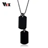 Vnox Stainless Steel Double Dog Tag Necklace for Men High Polished Pendant ID Men Jewelry 24