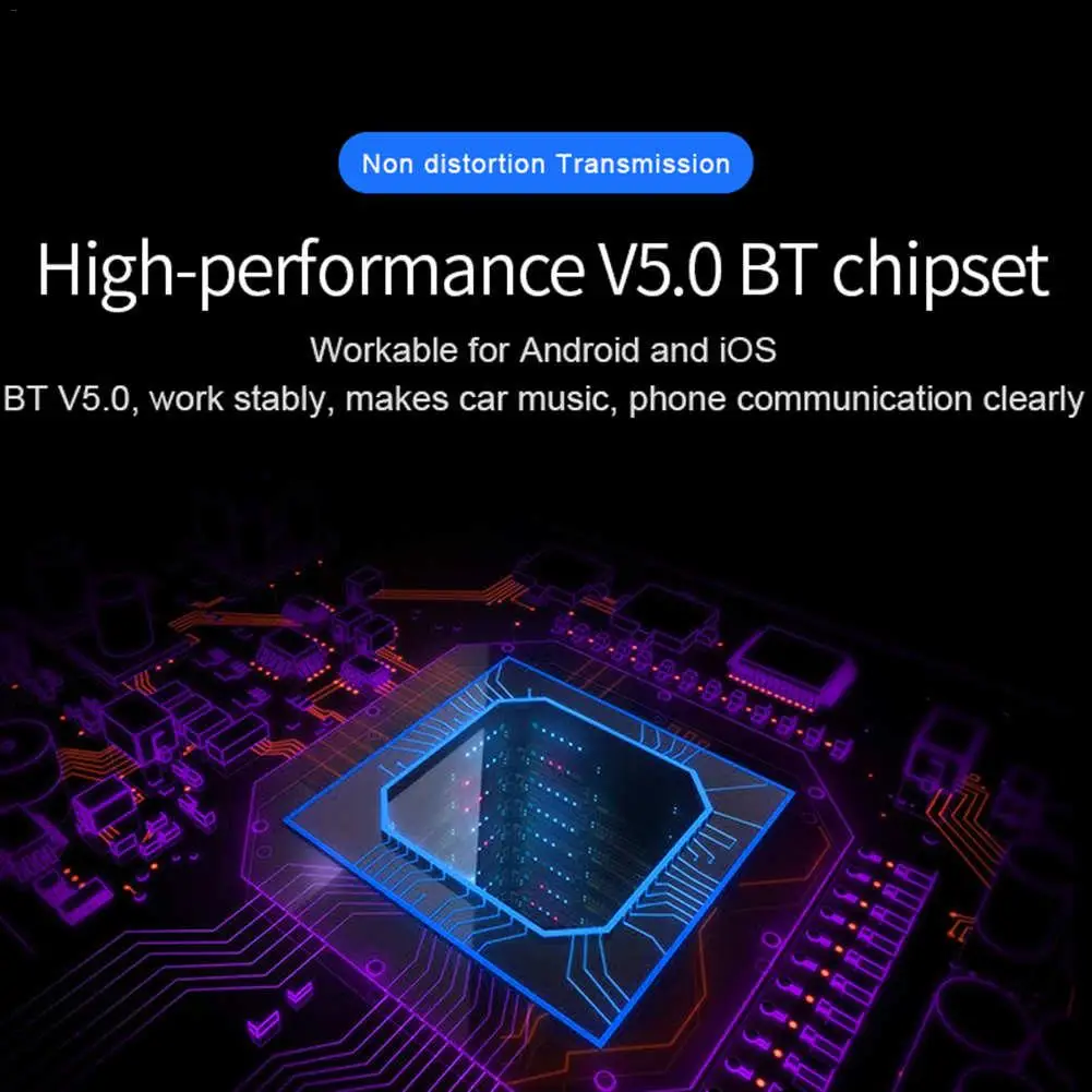 Fm-передатчик для автомобиля(Bluetooth 5,0) беспроводной радиоадаптер Hands-Free с двойным usb-зарядным устройством, функция быстрой зарядки QC3.0