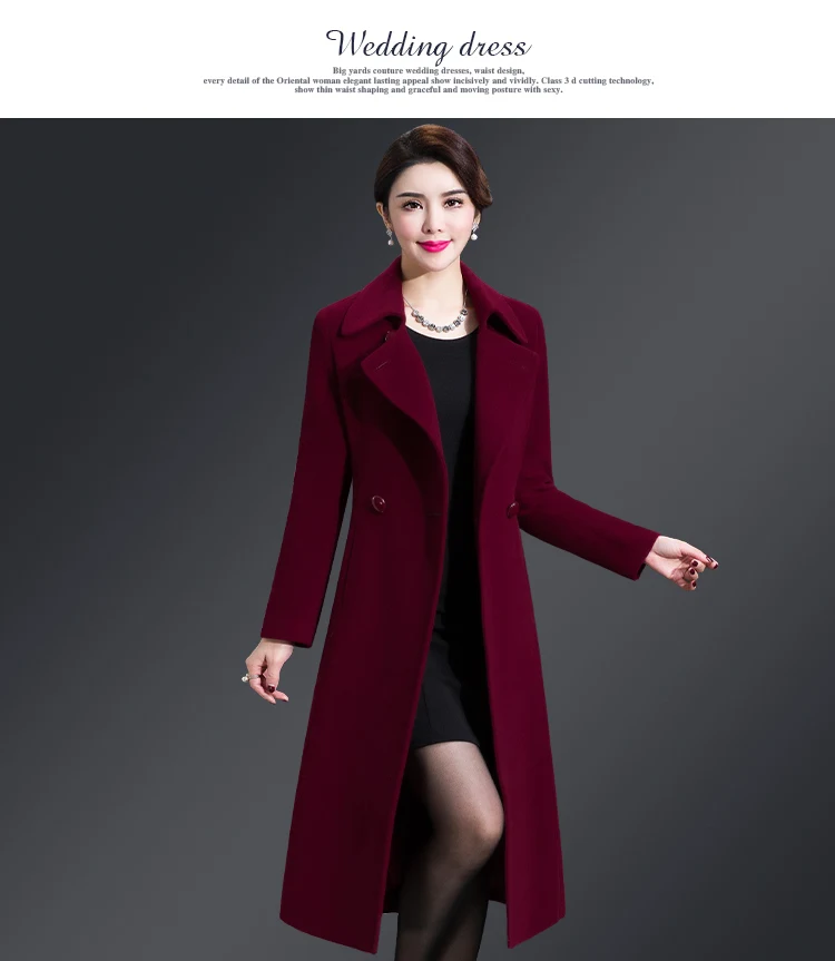 New Women Wool Blends Long Coat Autumn Winter 2021 Fashion Sashes Woolen Jacket Slim Outerwear Female New Women Wool Blends Long Coat Autumn Winter 2021 Fashion Sashes Woolen Jacket Slim Outerwear Female