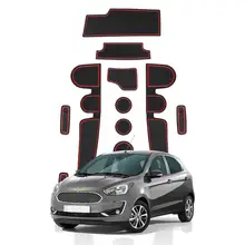 RUIYA-alfombrilla de ranura para puerta de coche Ka + 2019 2020, antideslizante, protección contra el polvo, almohadillas de ranura para puerta, accesorios interiores de coche, 13 Uds.
