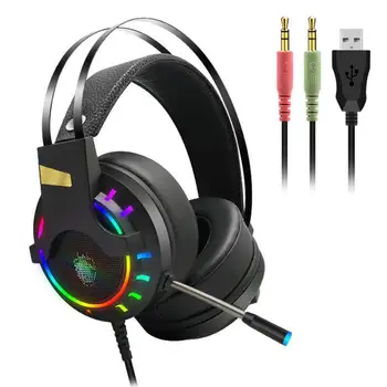 

Professional Gaming Headset Comfortable Headphone with Noise Reduction Microphone Wired Earphone EU USA Warehouse Fast Shipping