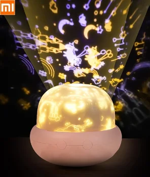 

New LED mushroom projection lamp Romantic dream Color USB changing starry night light USB charging Children's nightlight gifts