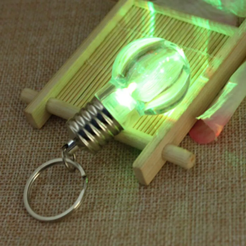 1 шт. креативный красочный меняющийся светодиодный фонарик мини лампа брелок кольцо брелок прозрачная лампа факел брелок