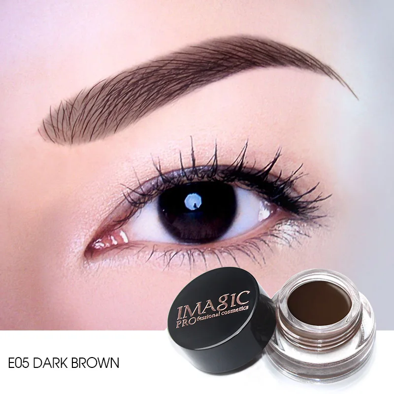 05 DARK BROWN Профессиональный макияж, гель для бровей, тату, 6 цветов, усилитель для бровей, тени для бровей, крем для бровей с кистью для бровей, инструменты - Цвет: 05 DARK BROWN