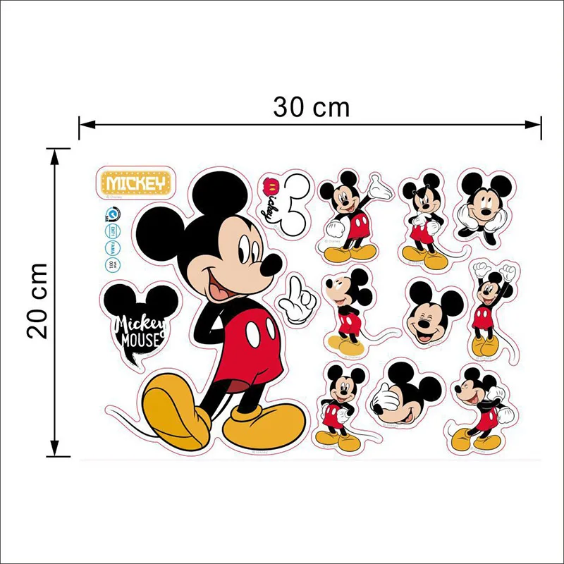 Wall stickers Микки Маус тема вечерние украшения baby shower вечерние украшения и вечерние поставки большая коллекция украшения на день рождения, для маленьких мальчиков - Цвет: Wall stickers