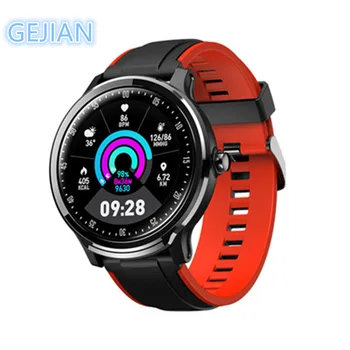 

GEJIAN New Smart Watch IP68 Waterproof 1.3 Inch Full Touch Round Screen Heart rate Blood Oxygen Men Sport Watch for Android IOS