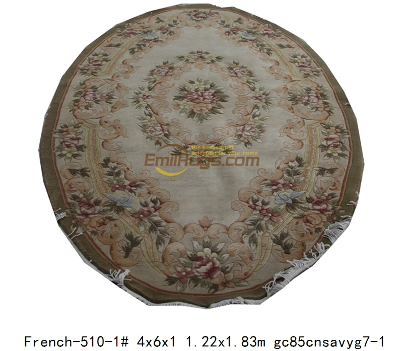French-510-1 4x6 Винтажные ковры для гостиной, изготовленные на заказ, модные, с деталями, ручная работа, толстый плюш, французский, 510, Круглый, gc85savyg28 - Цвет: French-510-1 4x6