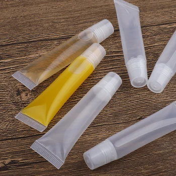

100pcs 8ml Empty Lipstick Tube Lip Balm Soft Tube Makeup Squeeze Clear Lip Gloss Container