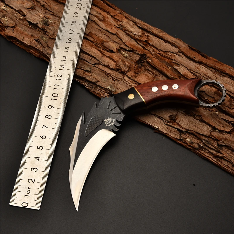 Стальные ножи для когтей охотничий нож Тактический коготь для походов на открытом воздухе Самозащита охотничьи инструменты для выживания нож, керамбит нож 2