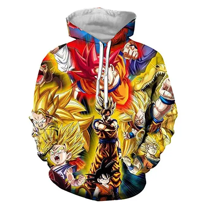 Аниме Dragon Ball Z Goku толстовки с принтом для мужчин и женщин 3D толстовки с капюшоном куртки пуловер модный спортивный костюм пальто