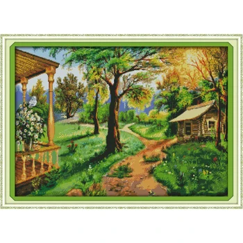 

Everlasting love Rural scenery Chinese cross stitch kits Ecological cotton stamped 11CT 14CT Christmas New store sales promotion