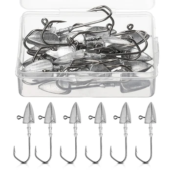 

20pcs/box Lead Jig Head Fishing Hook Soft Lure High Carbon Steel Fishhooks Jigging For Fishing 3.5g 5g 7g 10g 14g Outdoor