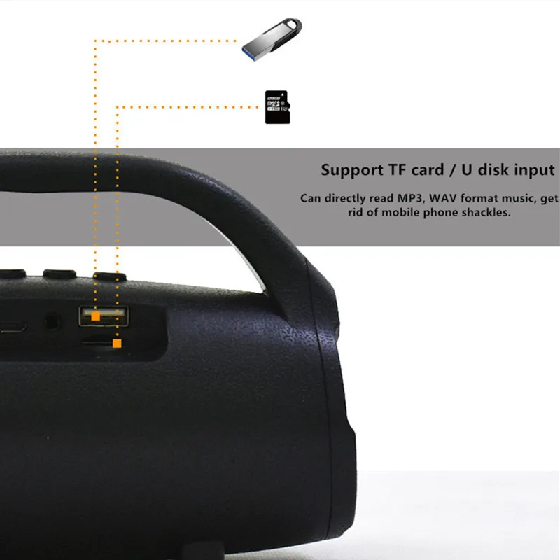 Портативная карта громкой связи Bluetooth колонка внешний AUX USB TF мини аудио сабвуфер
