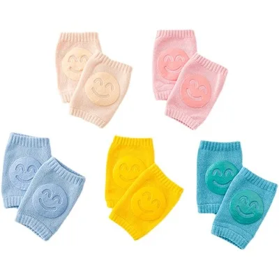 Kids Non Slip Crawling Elbow Infants Toddlers Baby Accessories Smile Knee Pads Protector Safety Kneepad Leg Warmer Girls Boys