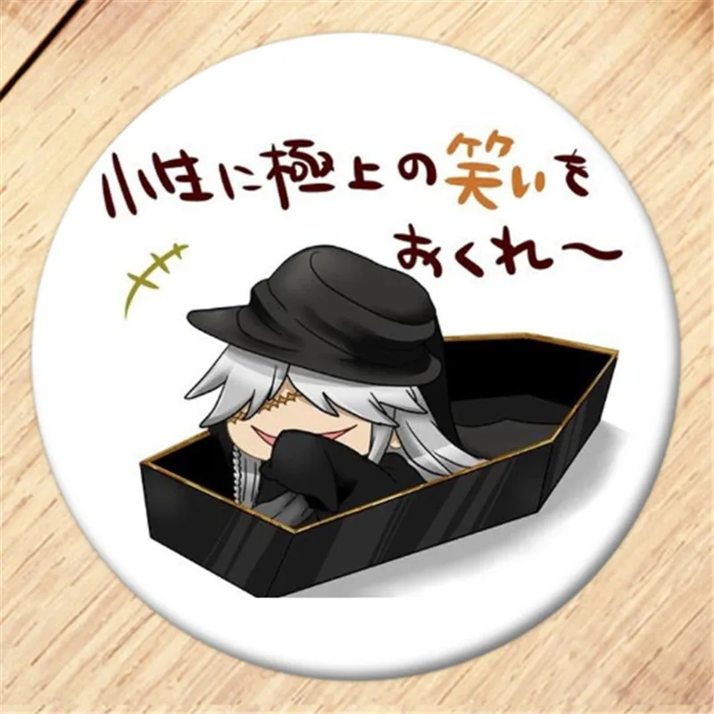 Anime Black Butler Brooch Pin Cosplay Badge Accessories For Clothes Backpack Decoration Children's gift B003