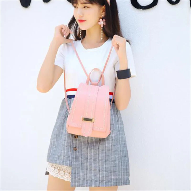 

Zipper Women Mini Backpack Fashion PU Backpacks for Teenagers Girl Small Female School Backpack Cute Shoulder Bag