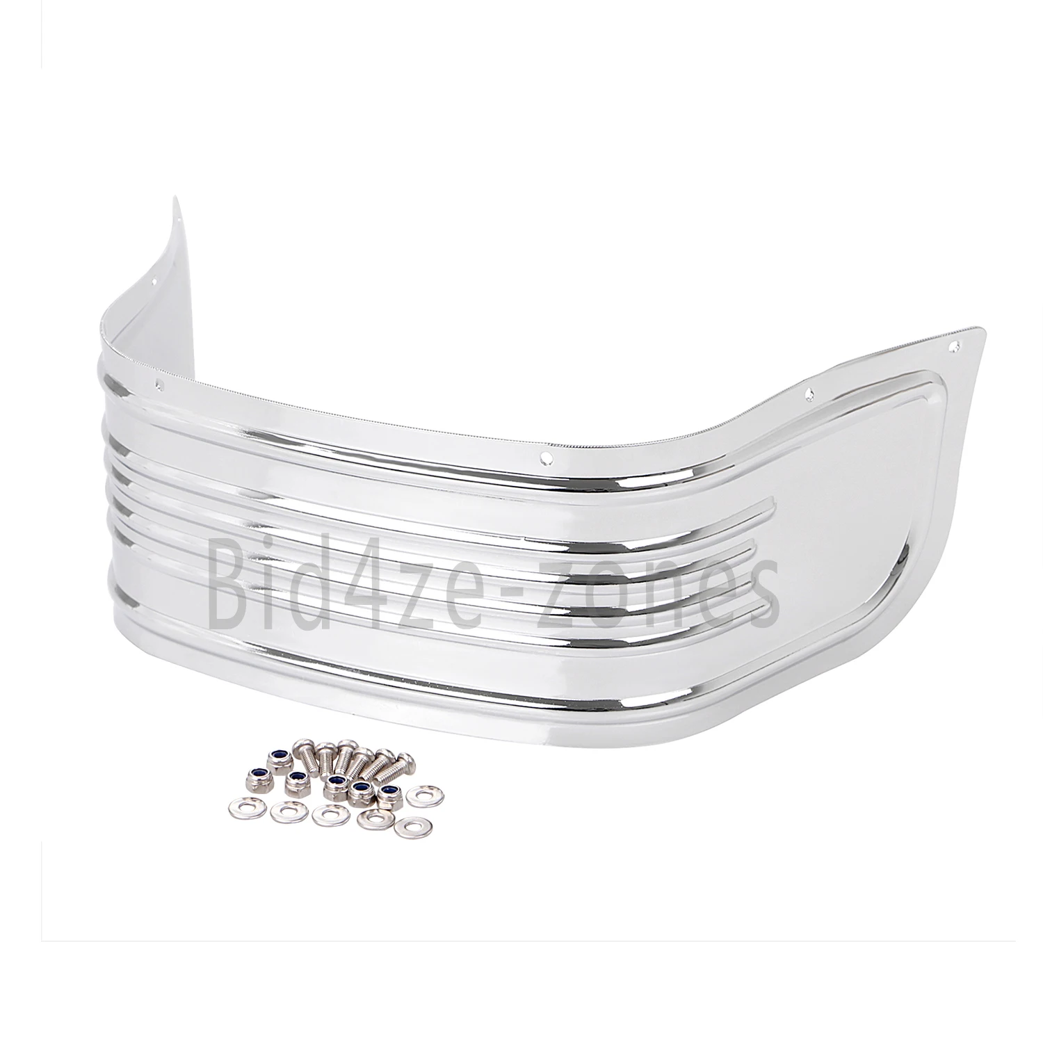 Для Harley 1980-2013 Touring Road King Electra Glide 86-08 FLSTC 93-96 FLSTN Ребристый черный Переднее Крыло юбка брызговик - Цвет: Chrome