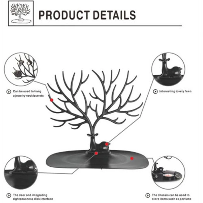 Маленький олень серьги ожерелье кольцо ювелирные браслеты и кулоны Дисплей - Фото №1