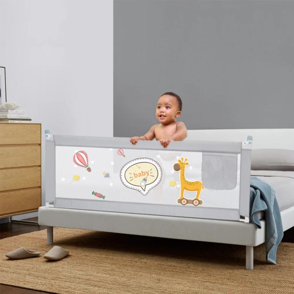 Kidlove Двойные кнопки вертикальная подъемная кровать забор игры ворота безопасности для детей младенец
