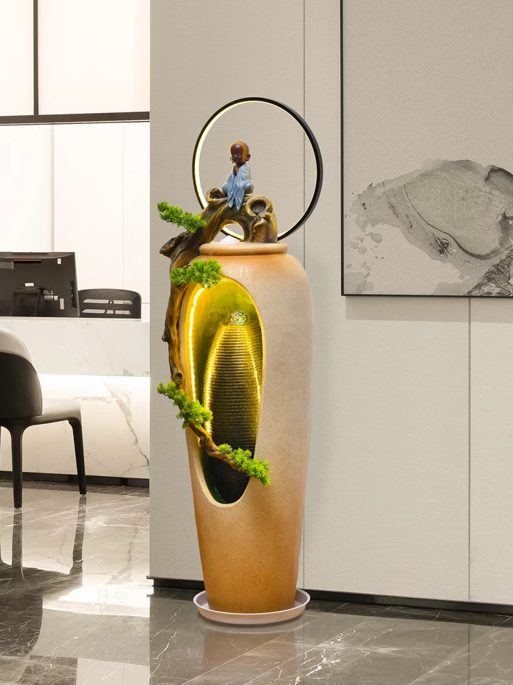 

CX большой водяной фонтан Fortune Fengshui колесо слегка роскошное украшение ландшафтное напольное украшение