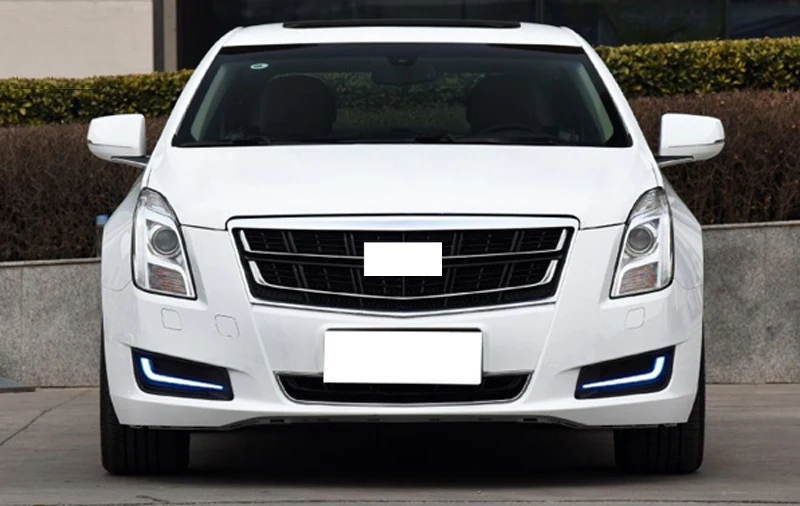 2 шт. для Cadillac XTS- Светодиодный дневной ходовой светильник DRL Автомобильная противотуманная фара 6000 К белый светильник желтый светильник