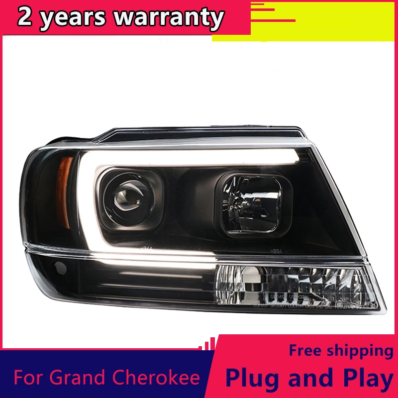 KOWELL dla JEEP Grand Cherokee 1999 2004 LED reflektor dla Grand