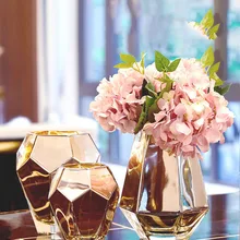 Европейский стиль, роскошное золотое украшение для стеклянной вазы, гостиной, дома, Цветочная композиция, фигурки, ремесла, украшения для отеля, офиса