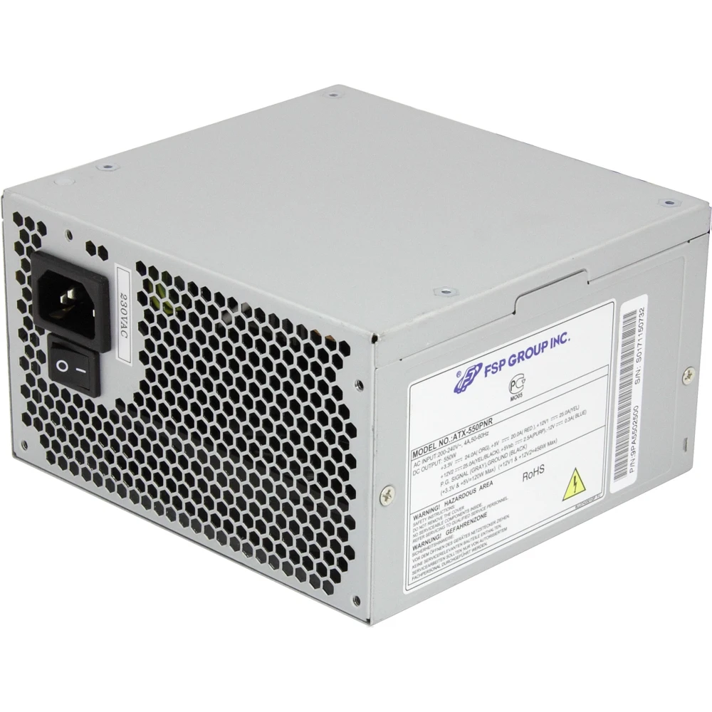 Блок питания FSP ATX 550W 550PNR(24+4pin) APFC 120mm fan 4xSATA