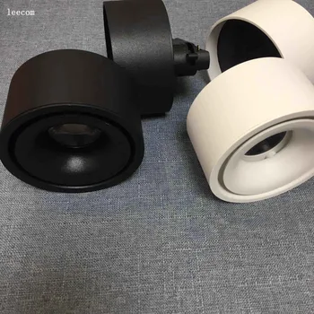 

3pcs/lot Free Shipping Black/white Shell Cob 15w Led Track Surface Down Light Spotlight Rail Spot Light Lamp Ac85-265v