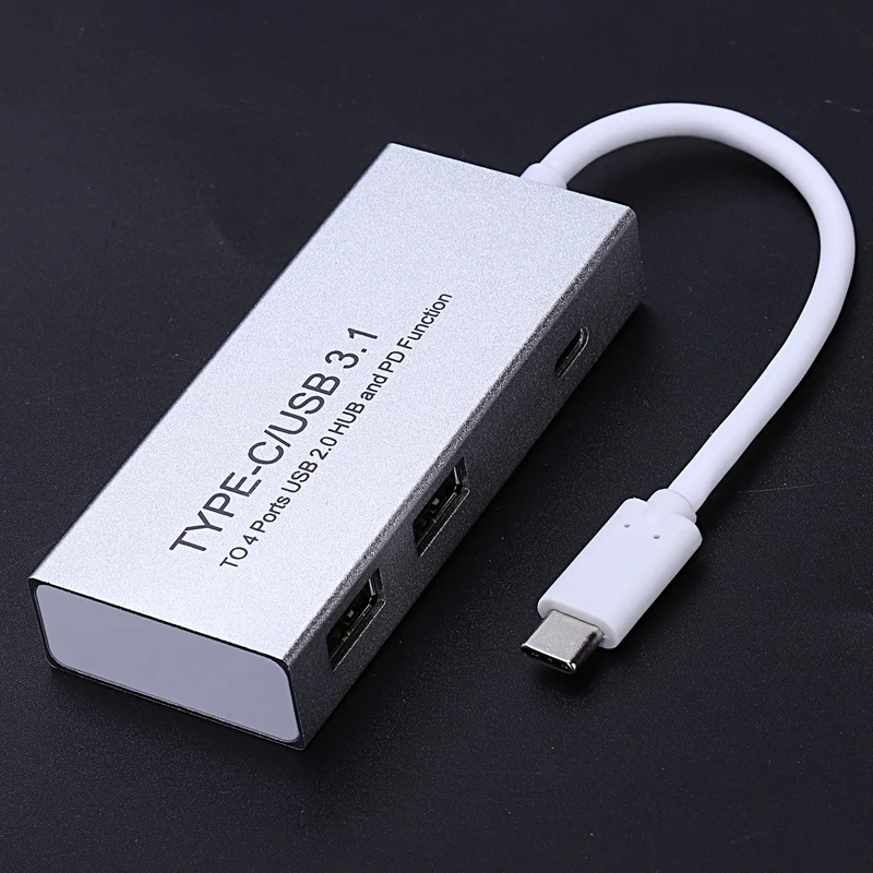 Usb type C/USB 3,1 до 4 портов USB 2,0 концентратор с Pd разделитель функций кабель-переходник для зарядки для Macbook Air/Pro 13/15