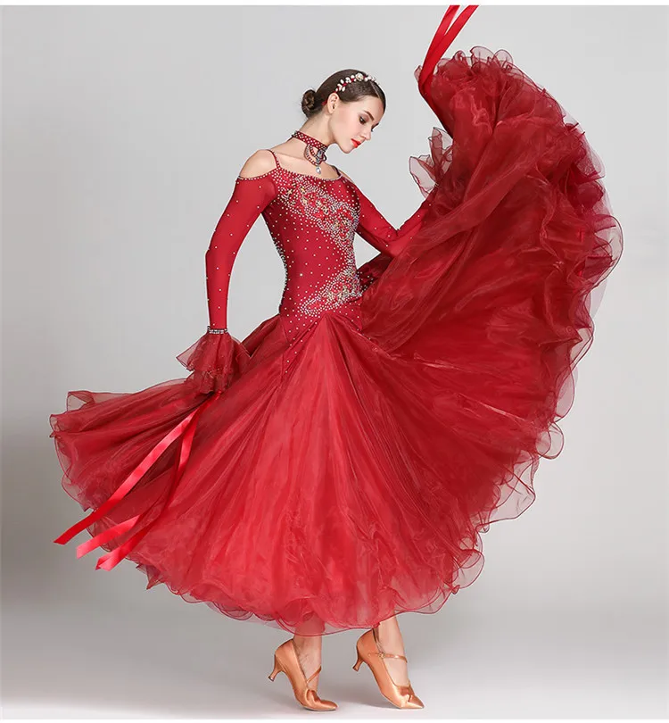 Women Girls Performance Wear Standard Dancing Ballroom Dress