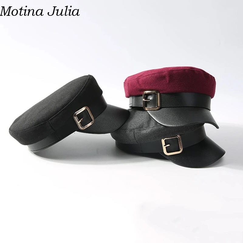 Motina Julia/осенне-зимняя теплая шапка с козырьком, женская шапка, милая пикантная элегантная повседневная крутая женская шапка