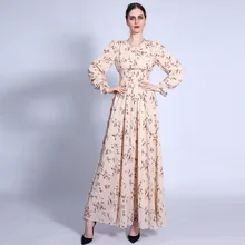 Long Skirt Autumn and Winter Long Sleeve Improvement Young Female High-end Ladies Temperament Autumn Thickening Floral Qipao for Women Color : Natural, Size : Small Dress Cheongsam Cheongsam