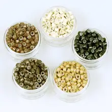 500 шт алюминиевые микро волосы Dread косы бусины для дредов регулируемые манжеты заколки для волос аксессуары