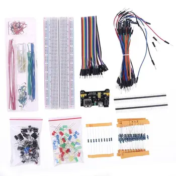 

Electronic Component Set Beginner Starter Kit Accessories Power Supply Module Resistor Jumper Wire for Arduino R3