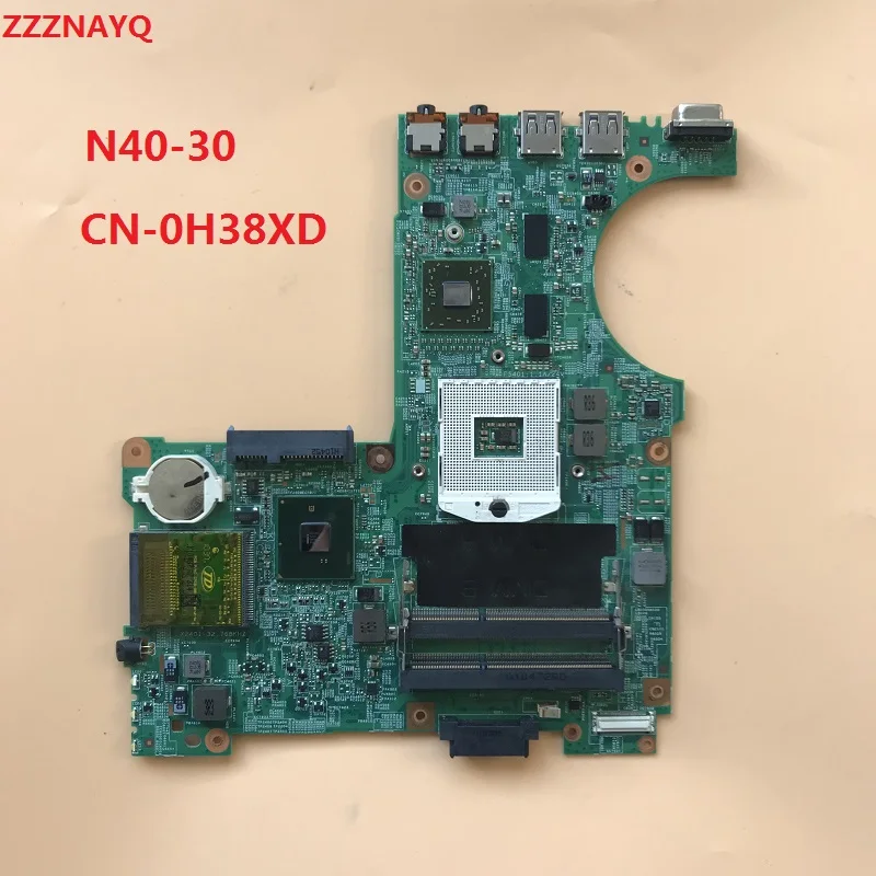 ZZZNAYQ для Dell Inspiron N4030 материнская плата для ноутбука DDR3 0H38XD CN-0H38XD HM57 материнская плата 48.4EK01.021 с графическим тестом