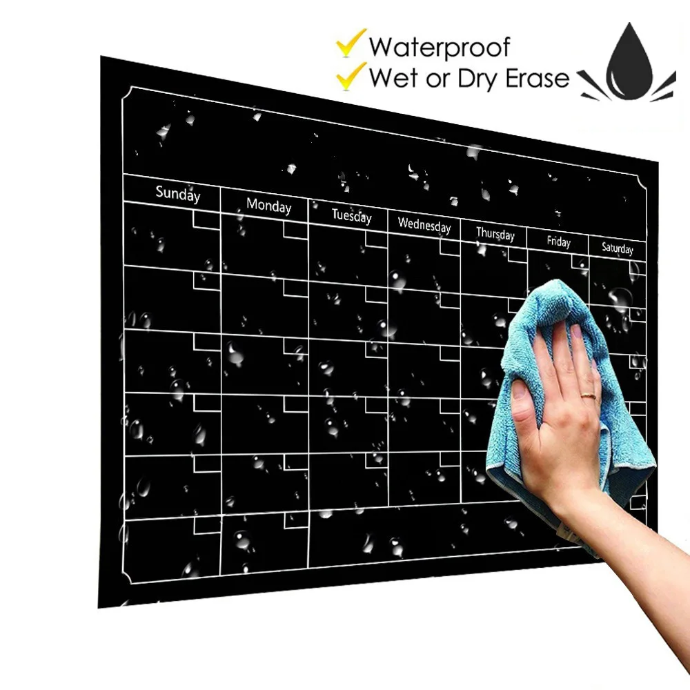 

Essential Office Weekly Planner Dry Erases Board Blackboard Month Magnetic Calendar Chalkboard Wall Sticker Kids Study Room