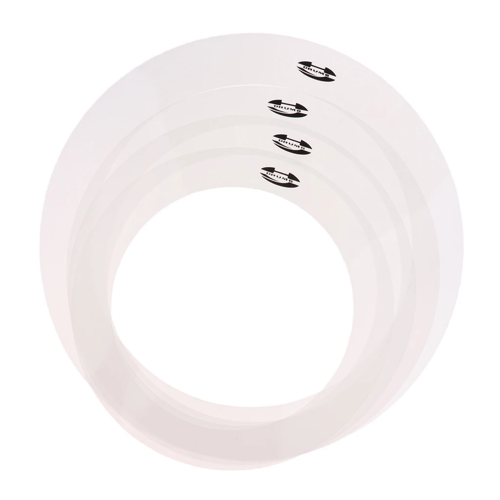 4 Pack Drum Mufflers Dampening Rings Tone Control for Drummer Percussionist Musical Gift