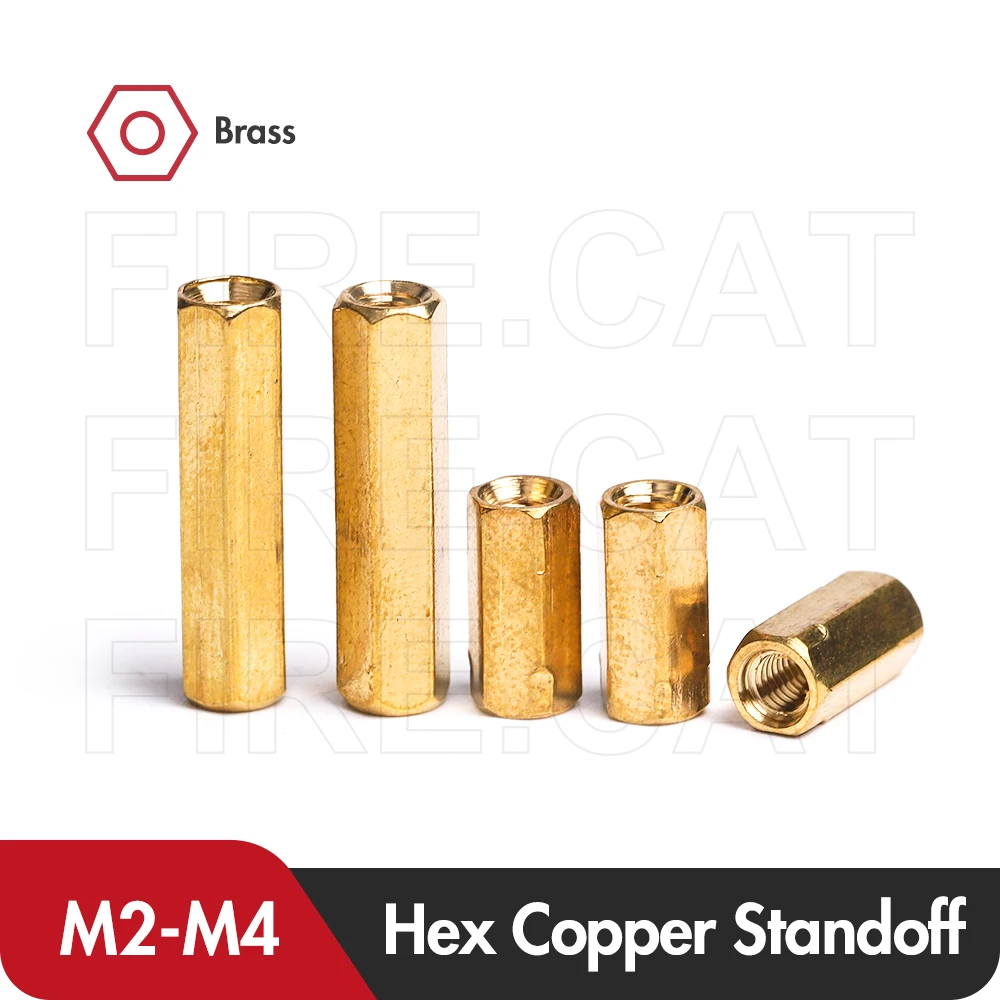 M2 M2.5 M3 M4 Motherboard PC Brass Hex Standoff Spacer Female to Female Screw 10/20/50 Pcs Laiton Bushing Stud Hollow Pillars