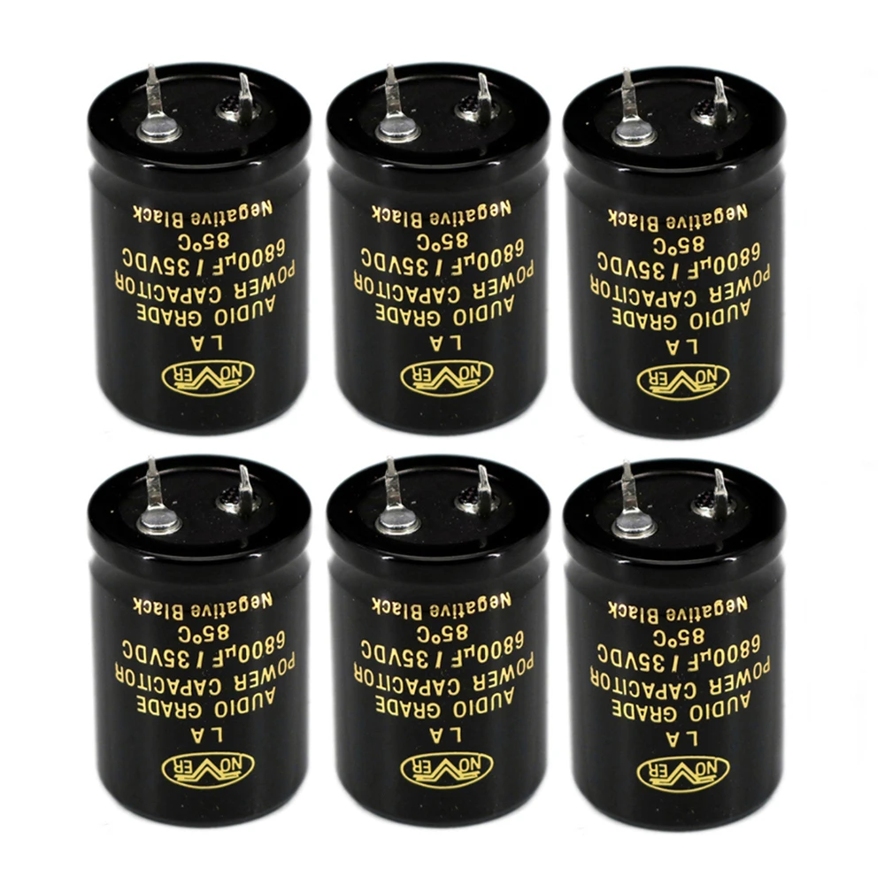 2pcs—12pcs Nover LA 6800uF 35V 25x35mm Pitch 10mm 35V/6800UF HIFI HI-FI Fever Golding Capacitors AUDIO Electrolytic Capacitor 3