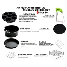 9 шт./компл. 8 дюймов аэрофритюрница для приготовления блюд без форма для выпекания стойки аксессуары для Gowise Phillips Cozyna Secura Airfryer 4,2 5.8QT Y1QB