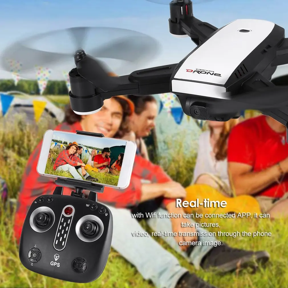 2,4 г FPV складной gps Радиоуправляемый Дрон умный Квадрокоптер с 0.3MP/720P Регулируемая Wifi камера в реальном времени высота удерживает Безголовый режим игрушки