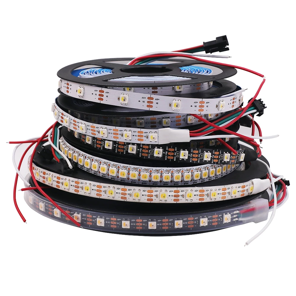 

DC5V SK6812 LED Strip Light 30/60/96/144 LEDs/m Individual Addressable LED Tape RGBW RGBWW RGBNW WWA Similar WS2812B LED Ribbon