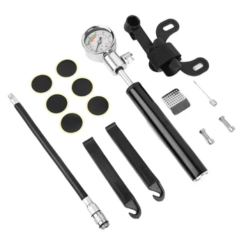 

Bike Tire Repair Tool Kit with Gauge Hand Pump,Including 210PSI Bicycle Air Pump,Tire Repair Kit Bicycle Accessories