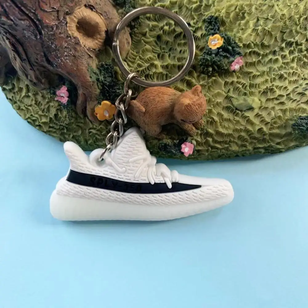 Мини Силиконовый SPLY-350 V2 брелок в форме обуви Off White Женщины Мужчины Дети брелок подарок Porte Clef брелок-кроссовок для ключей - Цвет: K0020-13