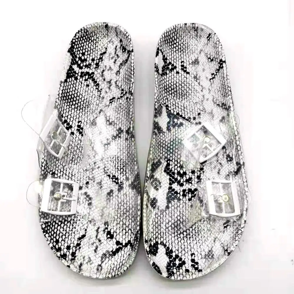 snake print flip flops