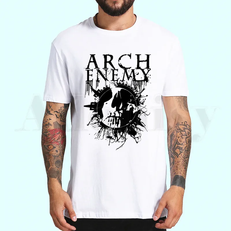 

Rock Music Theme Arch Enemy Band Logo Short Sleeve Cool Camiseta T Shirt Men T Shirt Summer Fashion Funny T-shirt