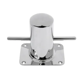 

Sailboat Mooring Cleat Single Cross Bollard 316 Marine Stainless Steel Polished Deck Rope Cleat